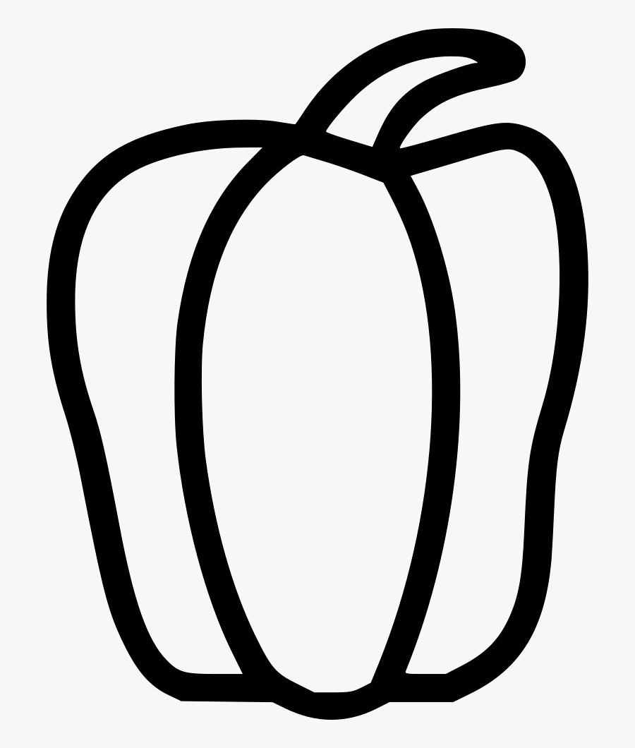 Clip Art Chili Clip Art - Bell Pepper Png Black, Transparent Clipart