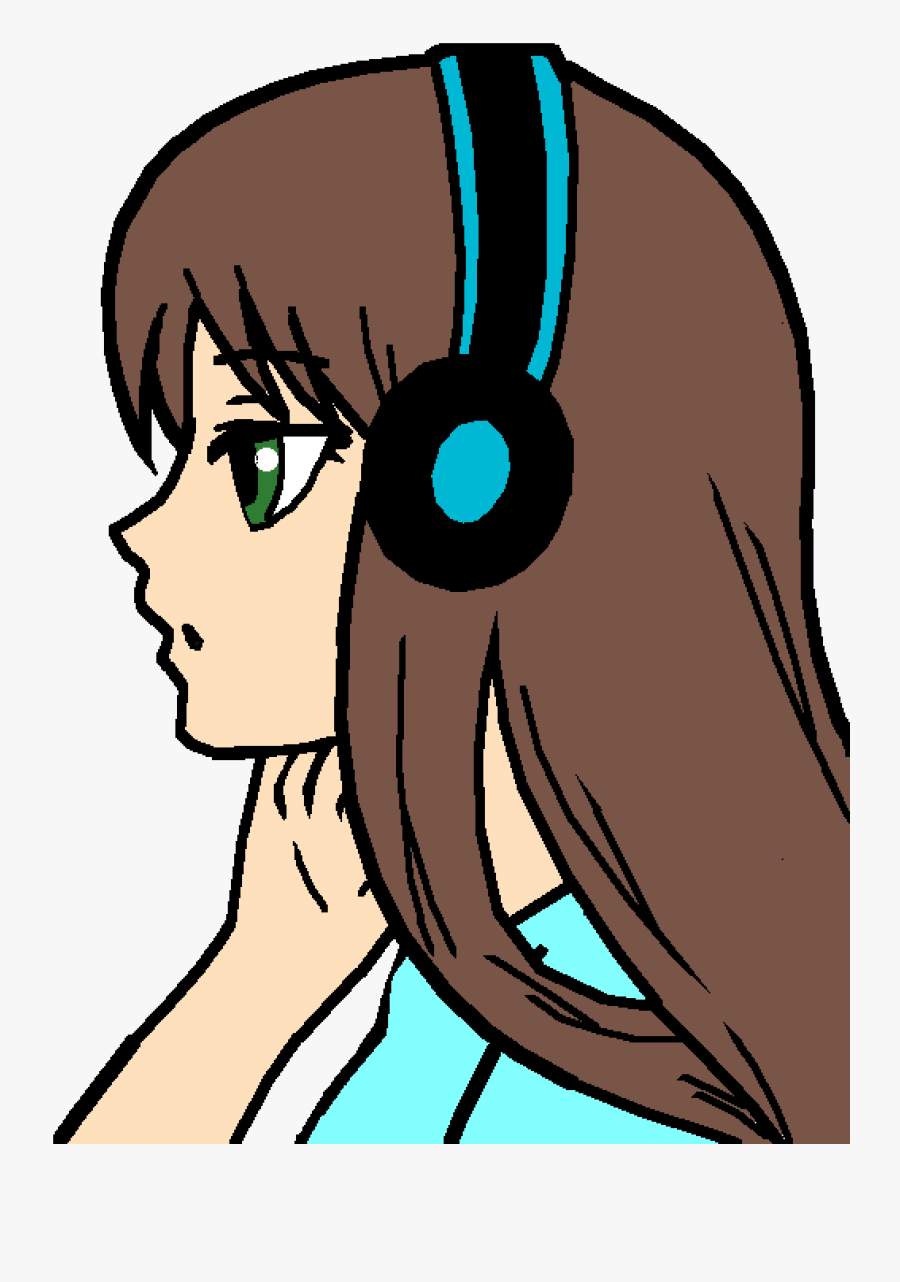 Me As An Anime Girl By Nerdy-me - Anime Girl Easy Drawing, Transparent Clipart