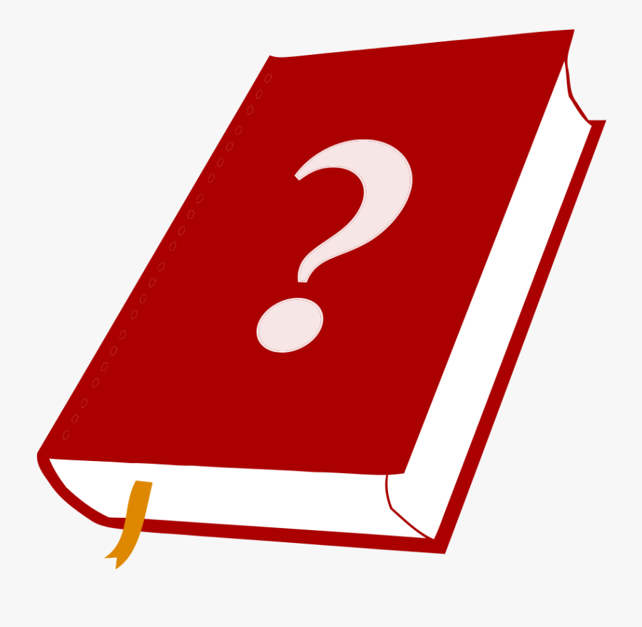 Book Cover Question Mark, Transparent Clipart