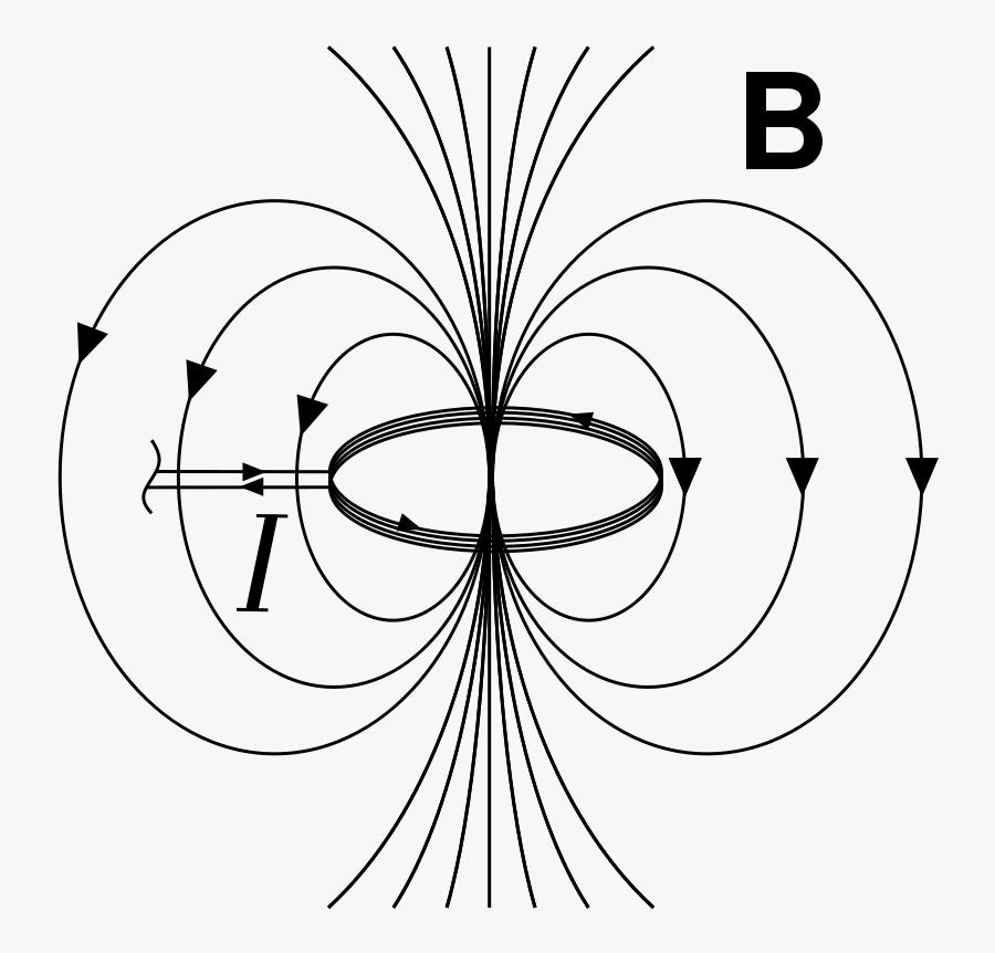 Magnetic Field Due To Current Loop - Vector Free Magnetic Field, Transparent Clipart