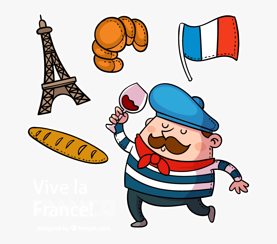 Clip Art French Cartoon Characters - France For Kids, Transparent Clipart
