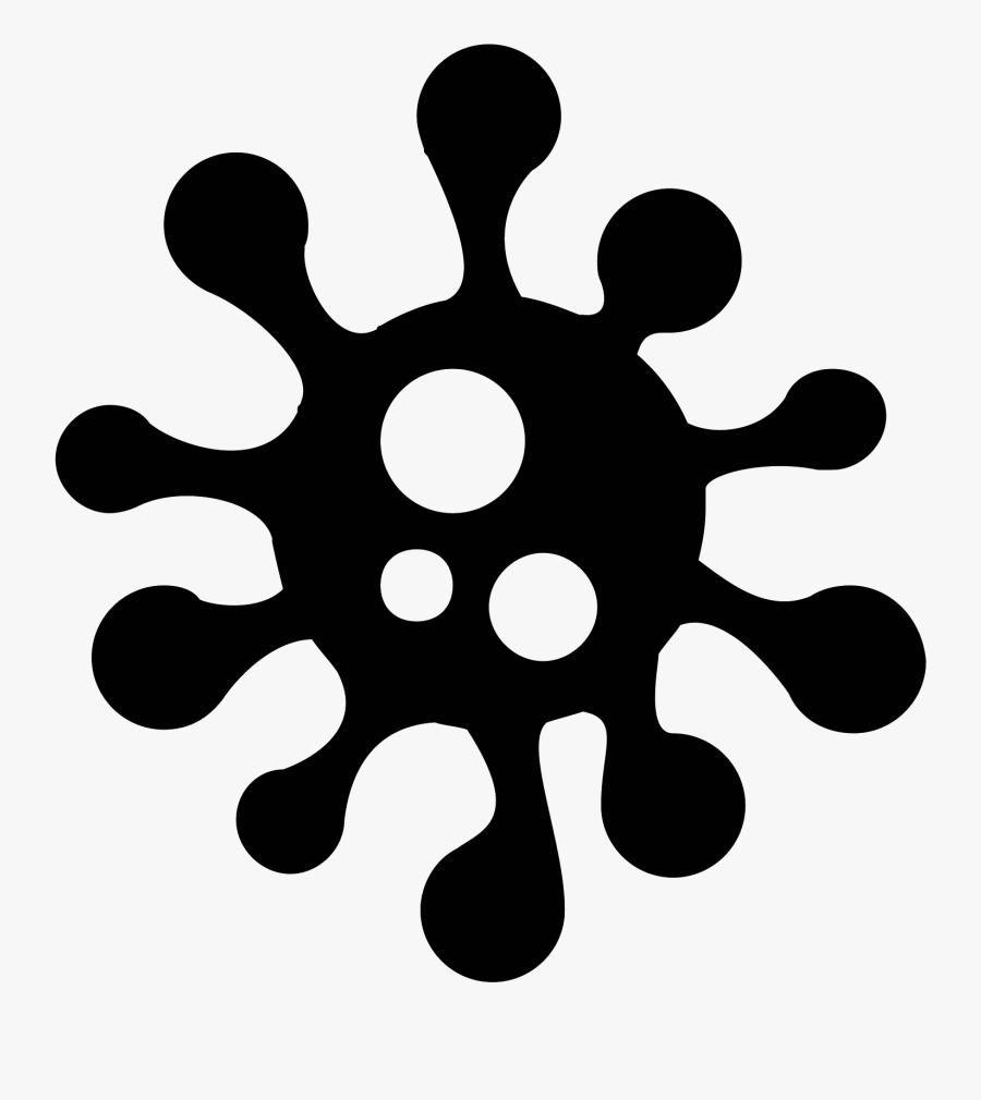 Virus Clipart Black And White - Virus Icon, Transparent Clipart