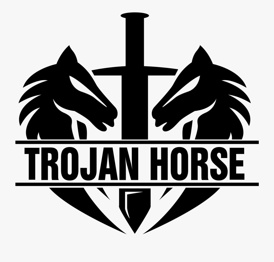 Transparent Trojans Clipart - Trojan Horse Virus Logo, Transparent Clipart
