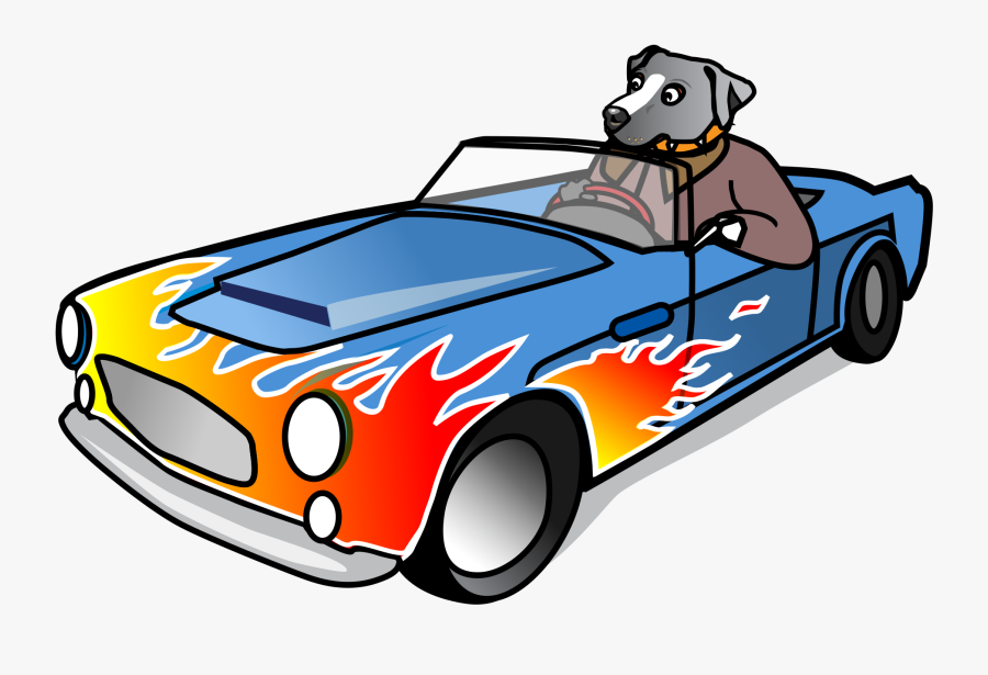 Car Crash Cartoon Pictures - Dog Driving Car Cartoon, Transparent Clipart