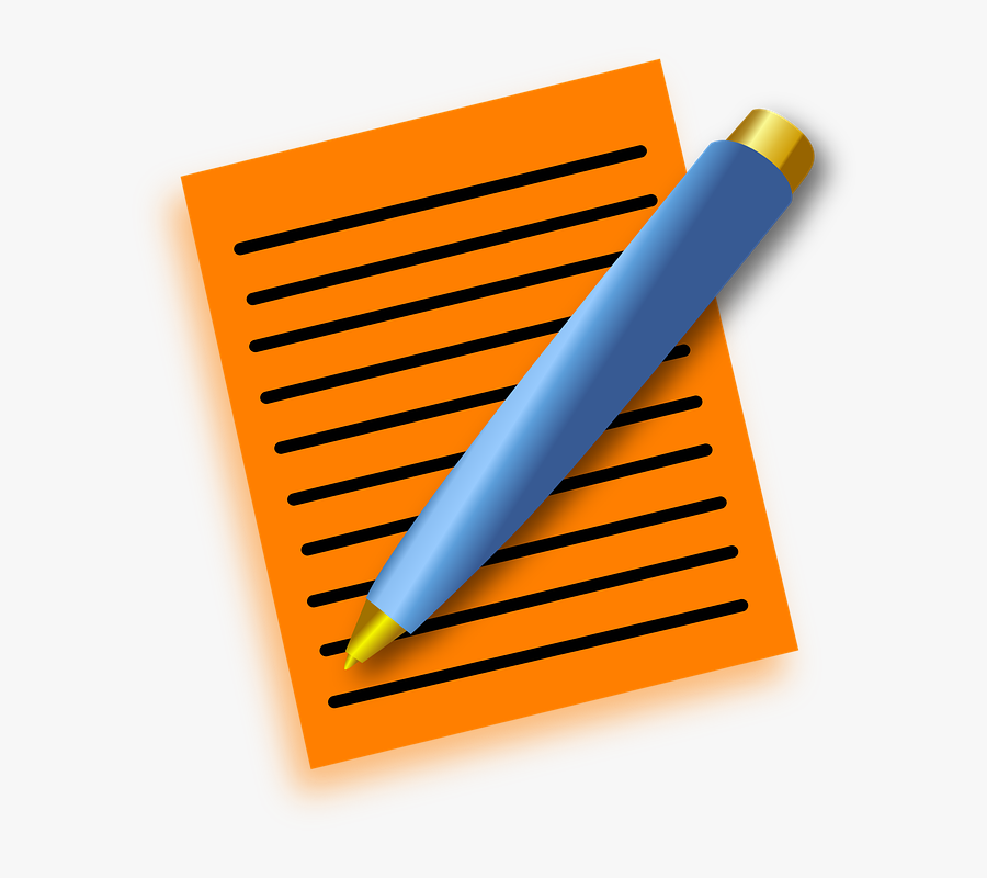 Cartoon Pen And Paper, Transparent Clipart