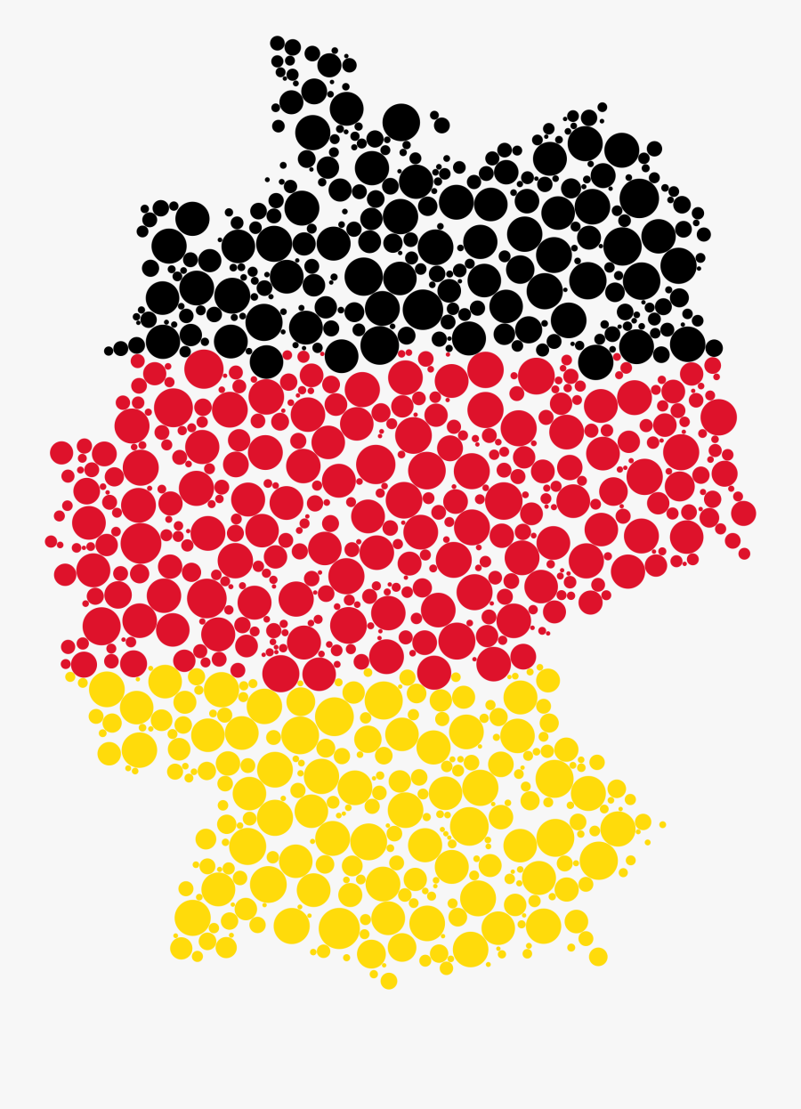 Clipart Germany Map Flag Circles - Germany Map Flag Colors, Transparent Clipart