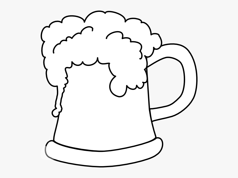 Beer Stein Outline Clipart - Beer Mug, Transparent Clipart