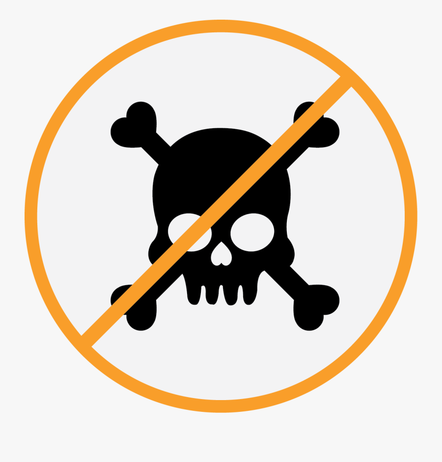 Toxic Group Nontoxic Clip - Skull And Crossbones Silhouette, Transparent Clipart