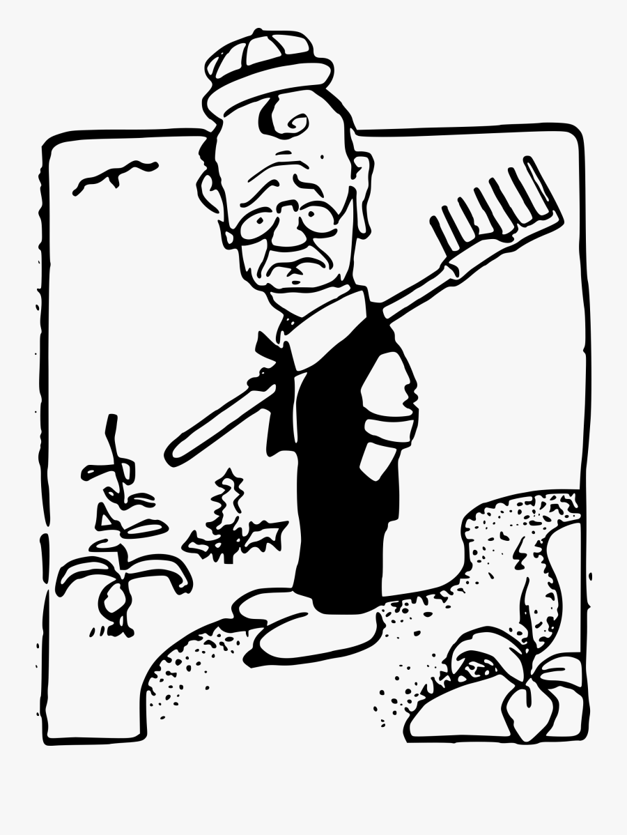 Farmer And Big Image - Cartoon, Transparent Clipart