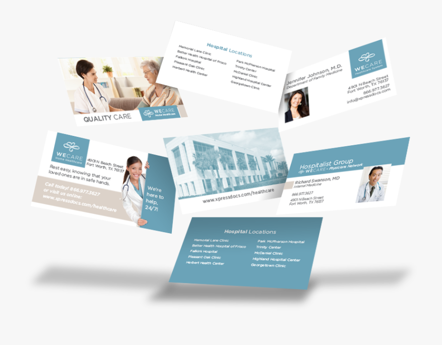 Clip Art Healthcare Business Cards - Business Cards For Hospitalist, Transparent Clipart