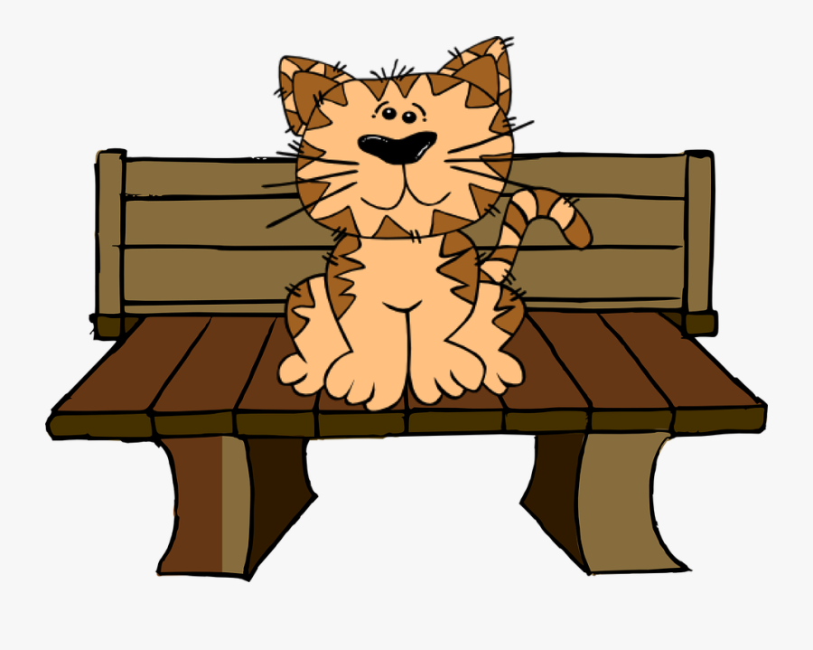 Sit Clipart Table - Cartoon Cat, Transparent Clipart