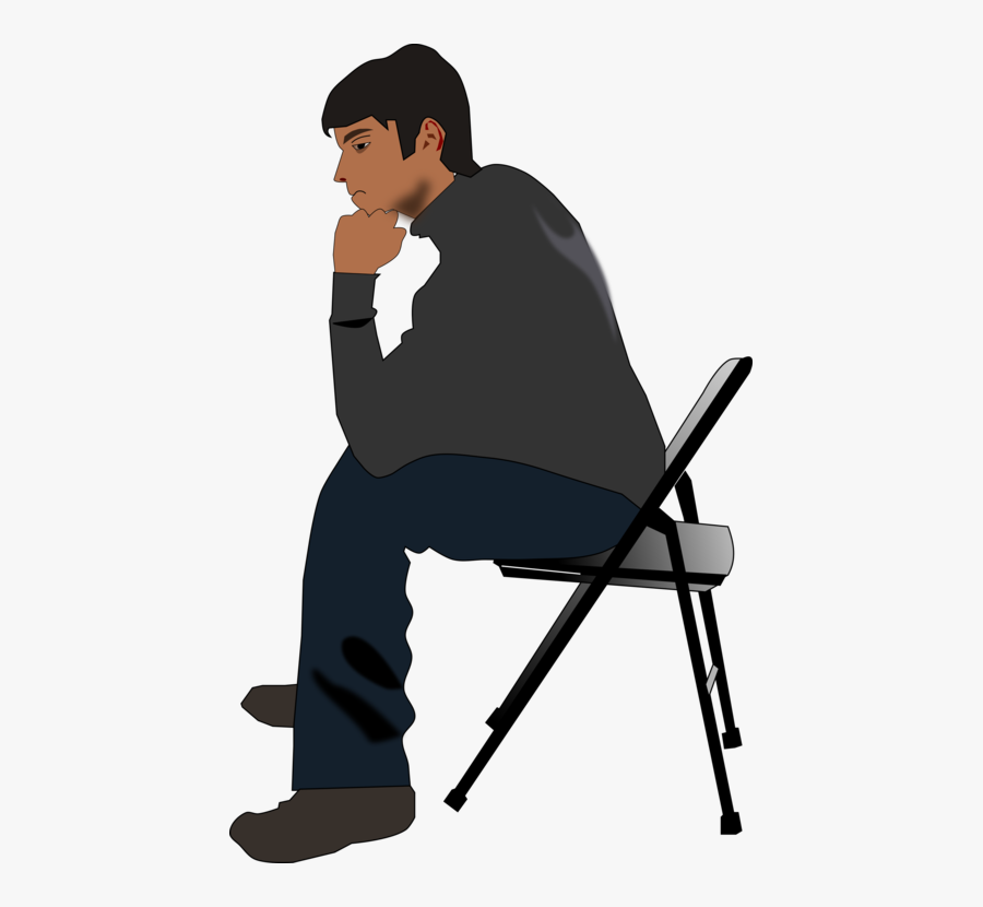 Transparent Sit Down Clipart - Sitting In Chair Clipart, Transparent Clipart
