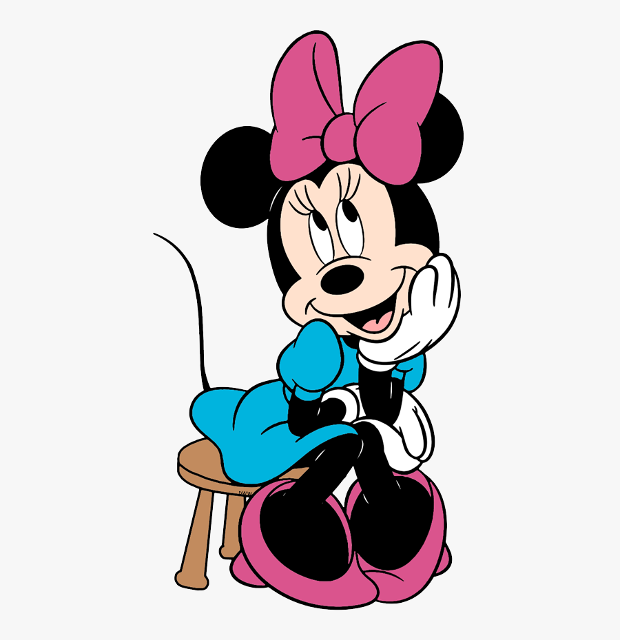 Minnie Mouse Sitting Down, Transparent Clipart