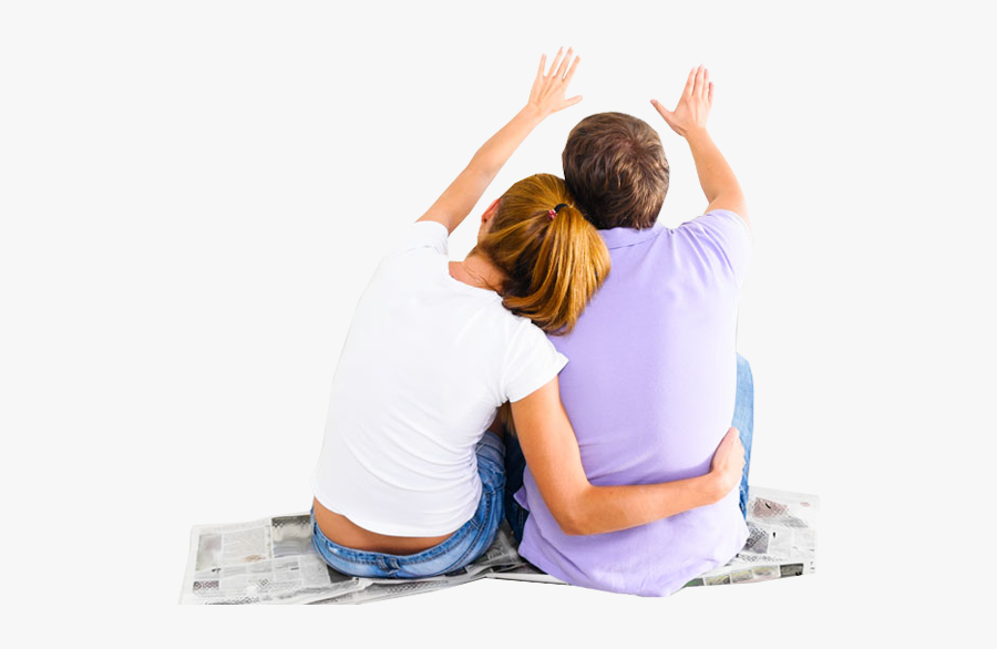 Clip Art Png For Free - Couple Sitting Back Png, Transparent Clipart