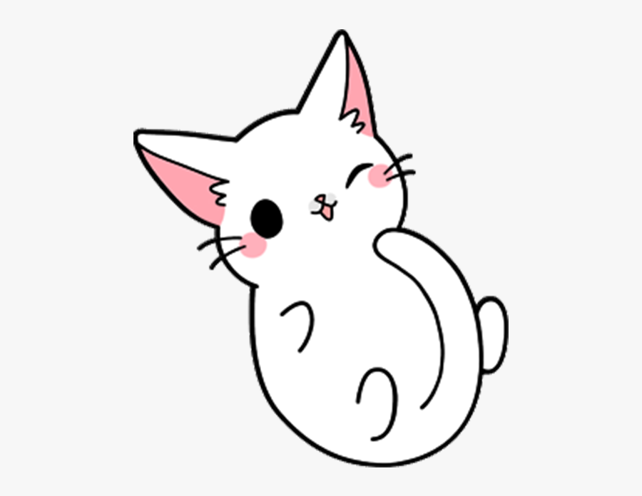 Cute Sit Cat Yang Kitten Drawing Clipart - Cartoon Cute Cat Drawing