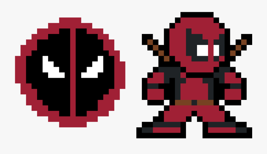 Pixel Art Deadpool Clipart , Png Download - Deadpool Pixel Art Gif ...