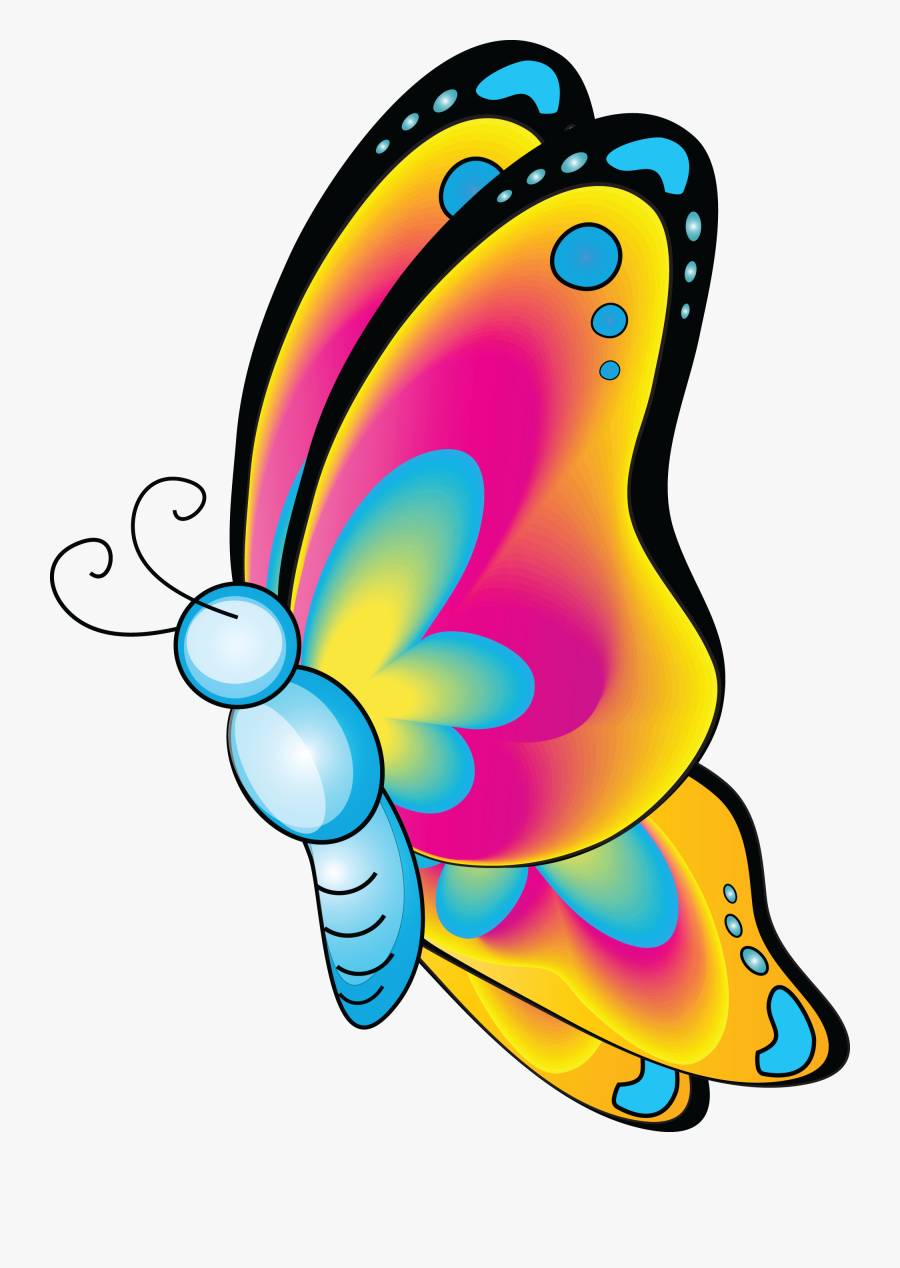 Picture Transparent Download Free Clipart Resurrection - Butterfly Cute Wings Cartoon, Transparent Clipart