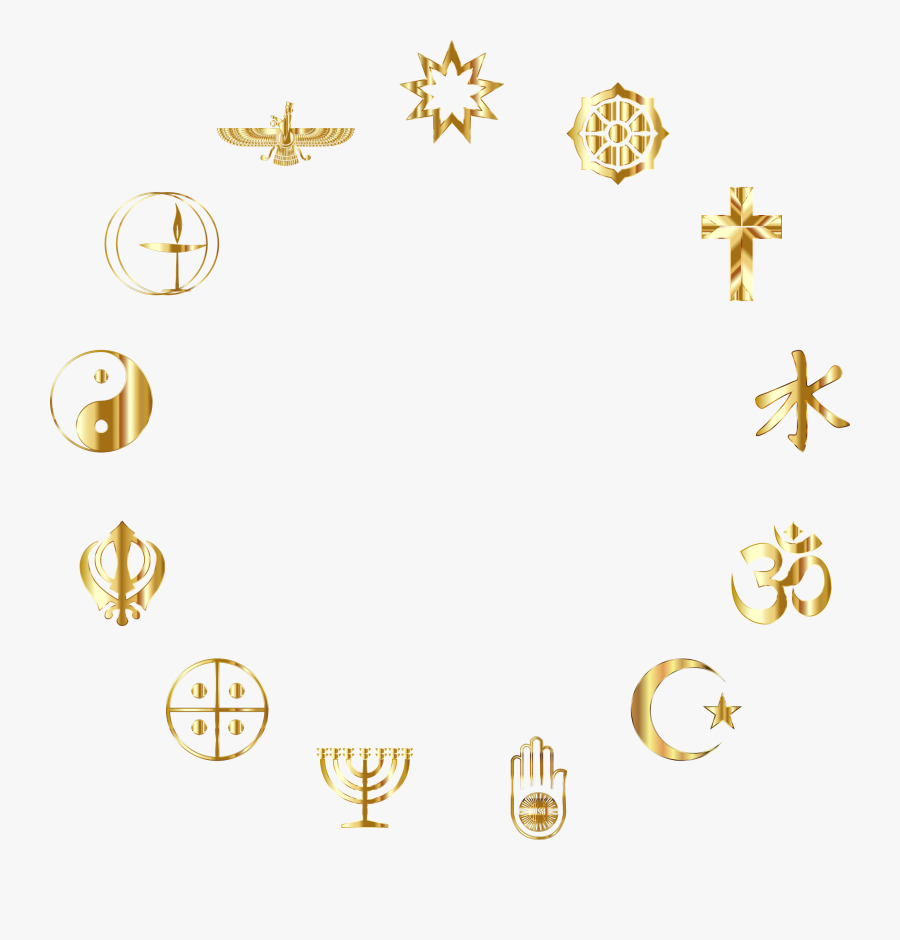 Religious Symbols Gold Big, Transparent Clipart