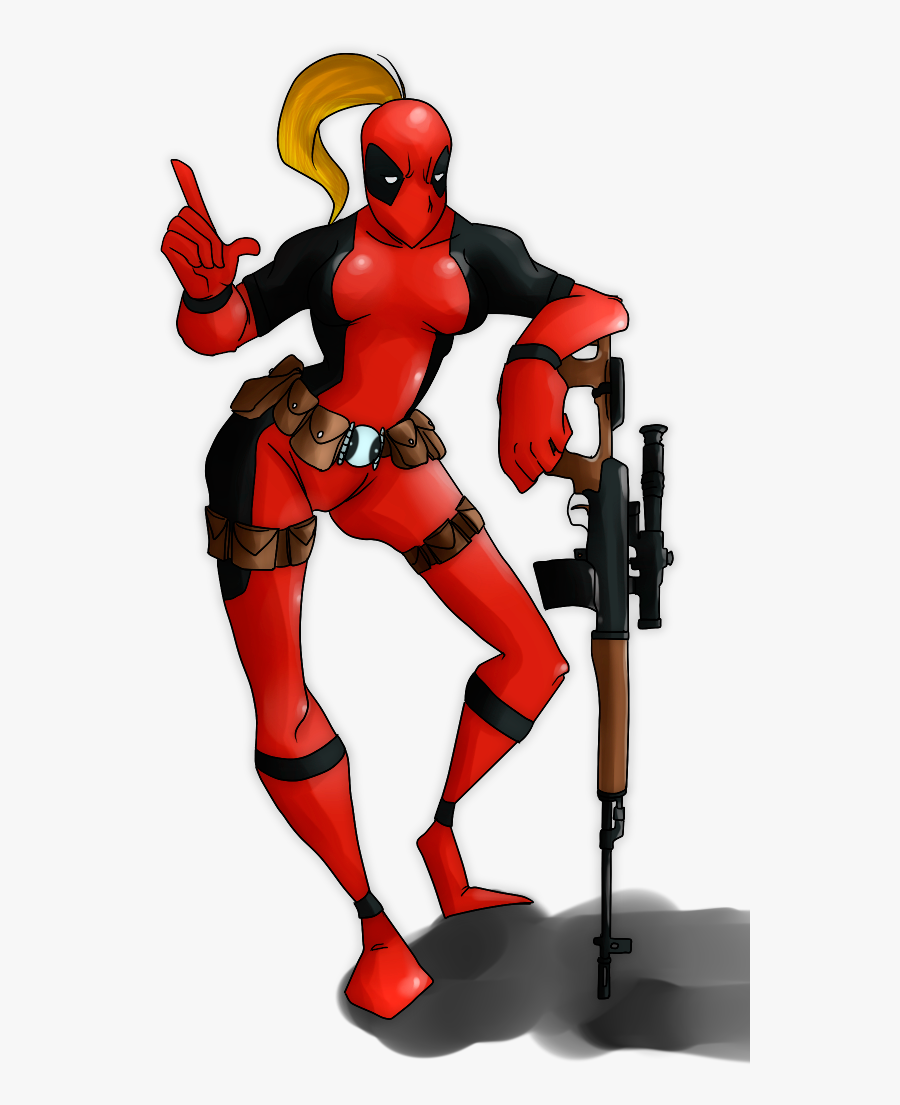 Lady Deadpool By Immeria - Cartoon, Transparent Clipart