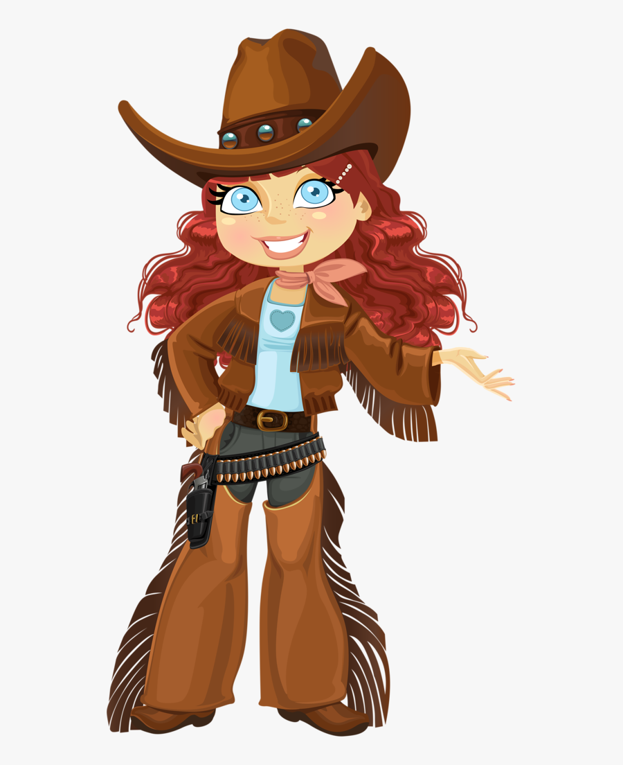 Cowboy E Cowgirl - Cowgirl Cartoon, Transparent Clipart