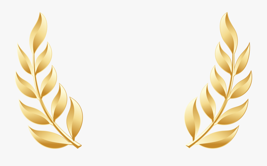 Golden Laurel Pattern Clipart , Png Download - Laurel Leaves Gold Png