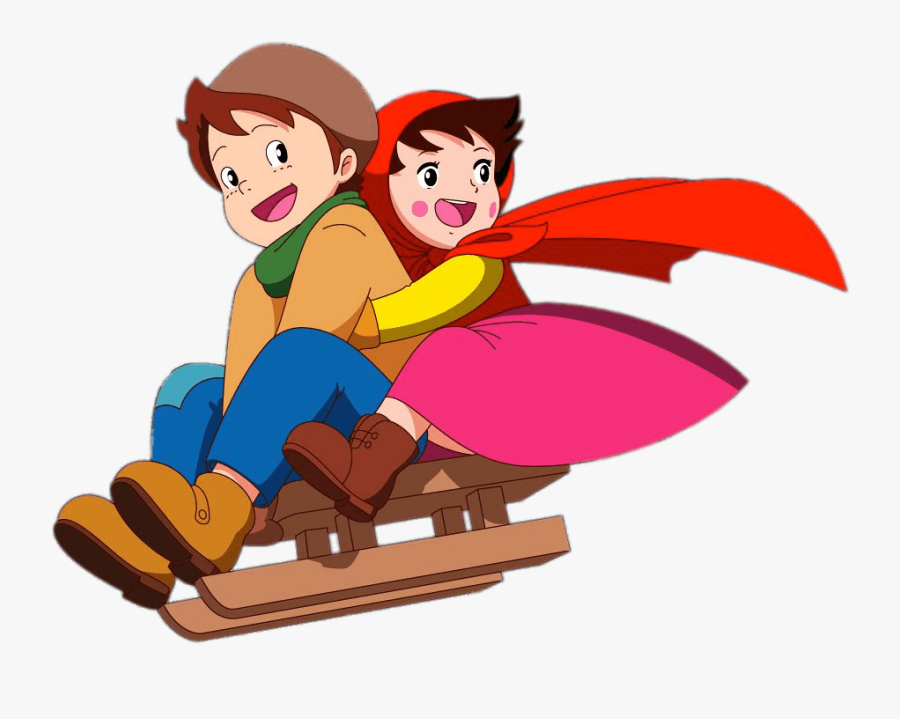 Download Heidi And Peter On Sleigh Clipart Png Photo - Heidi Cartoon In Chutti Tv, Transparent Clipart