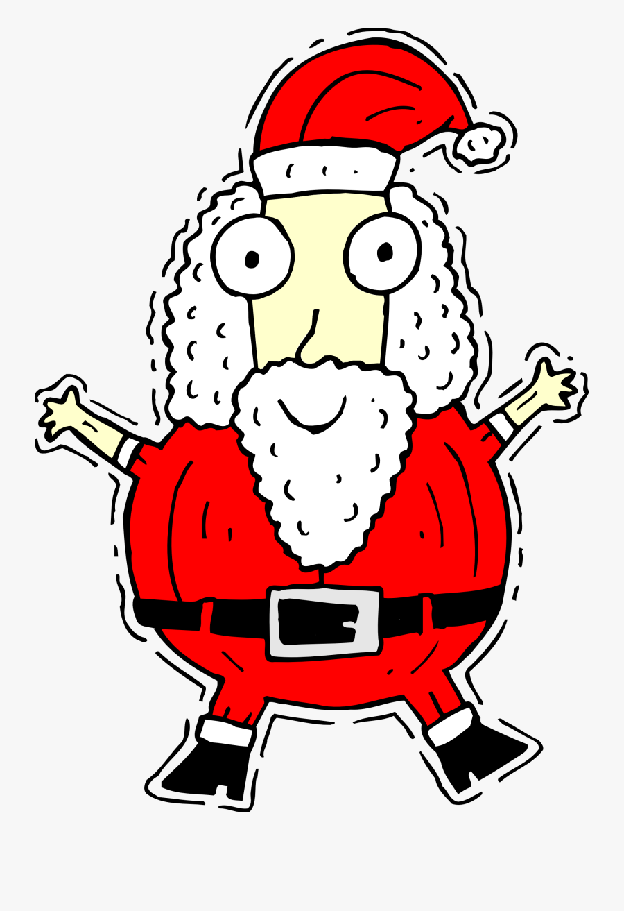 Santa In His Sleigh Clipart, Vector Clip Art Online, - Santa Claus Seated Black And White Clipart, Transparent Clipart