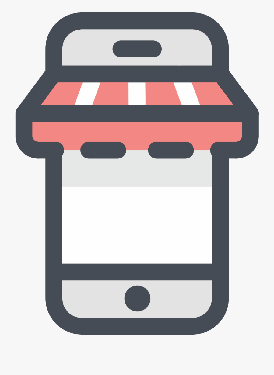 Mobile Shopping Icon - Online Shop Png, Transparent Clipart