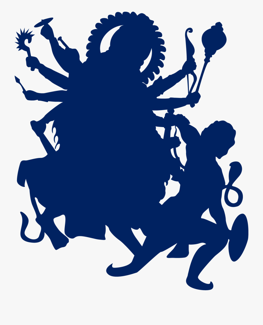 Krishna Clipart Silhouette - Stencil Durga, Transparent Clipart