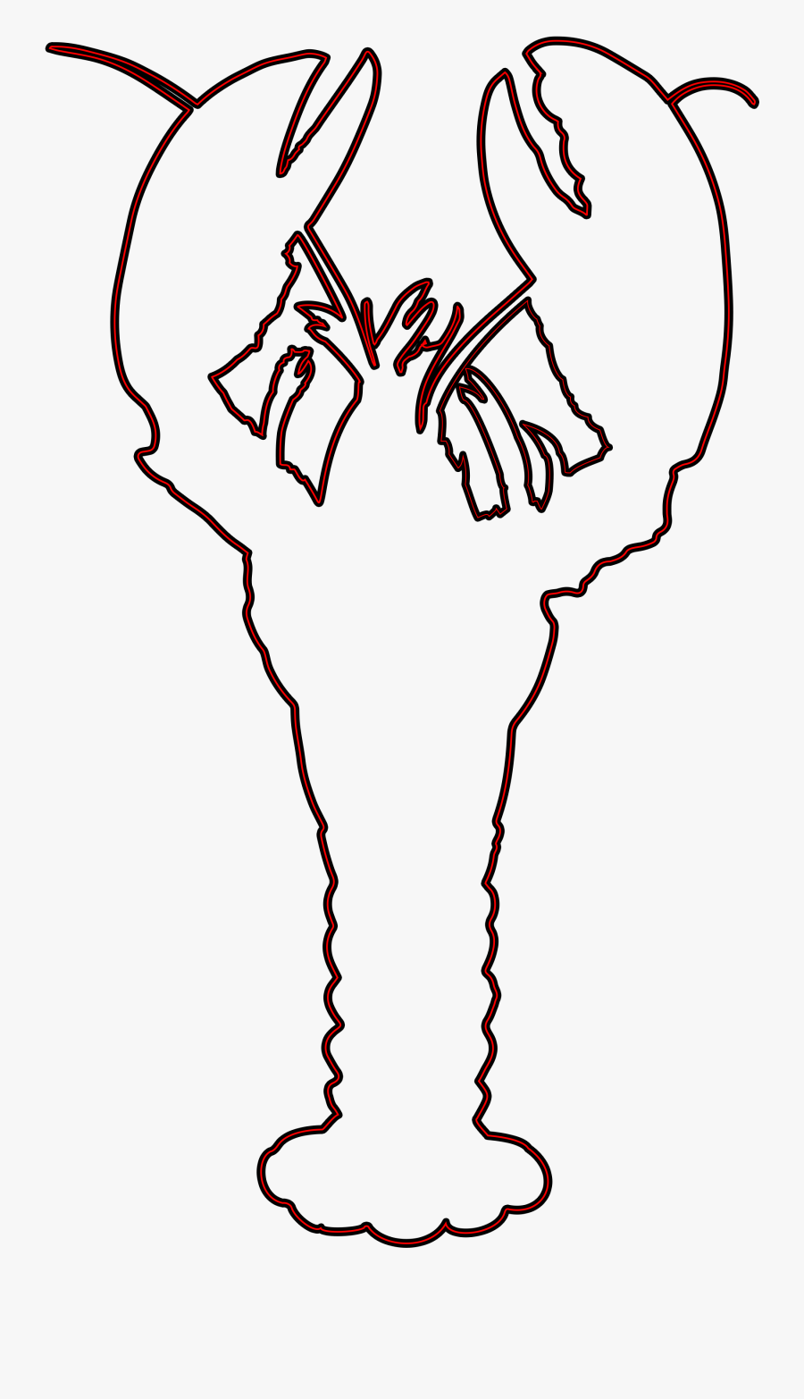 Transparent Crayfish Png - Lobster Outline, Transparent Clipart