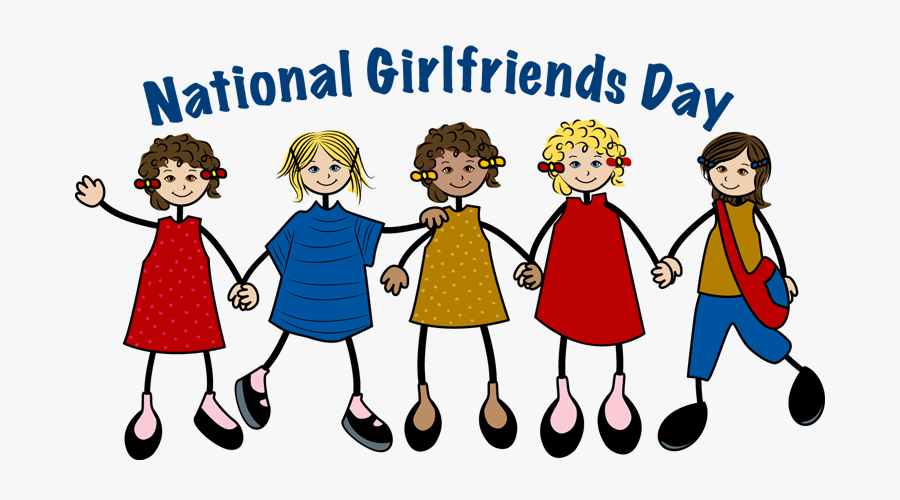 National Girlfriends Day Girls Clipart - National Girlfriend Day 2017, Transparent Clipart