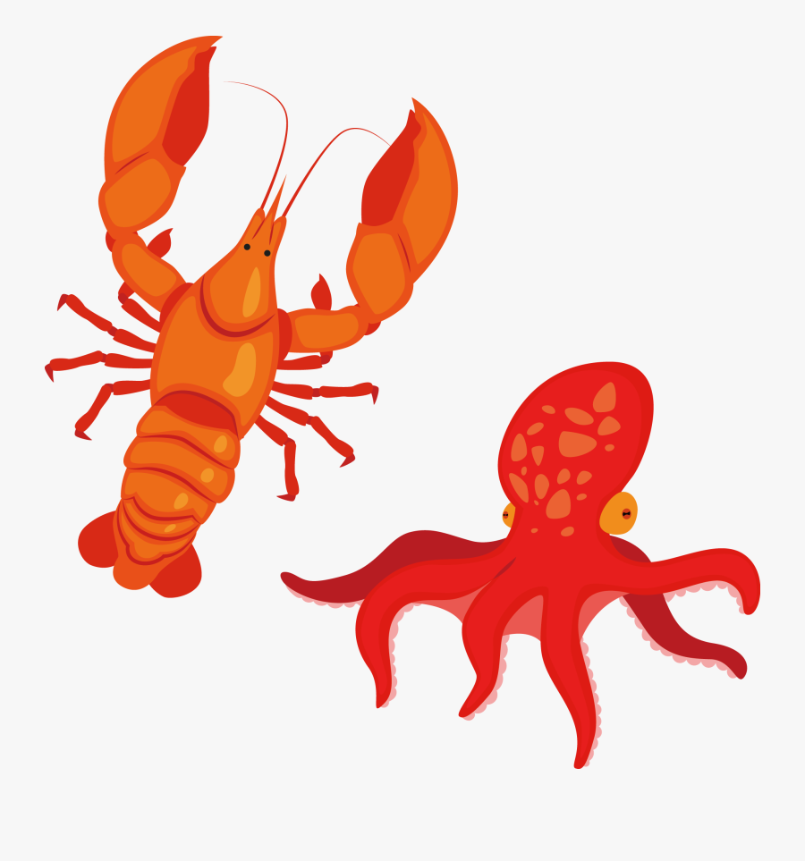 Clip Art Seafood Spicy Transprent Png - Seafood Cartoon Png, Transparent Clipart