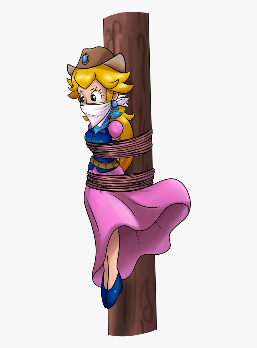 Transparent Cowgirl Clipart - Princess Peach Pole Tied, Transparent Clipart