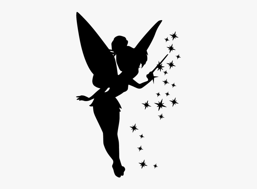 Tinker Bell Silhouette Peter - Silhouette Of Tinkerbell, Transparent Clipart