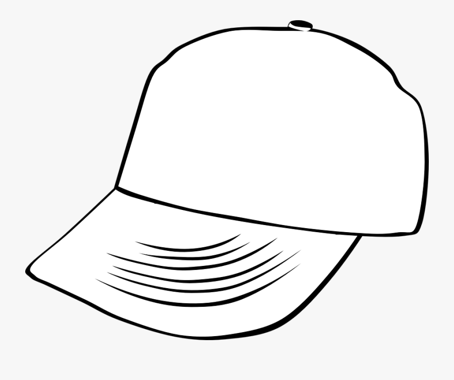 Hat, Cap, Ballcap, Outline, Blank, Brim, Visor, White - Gambar Topi Hitam Putih, Transparent Clipart