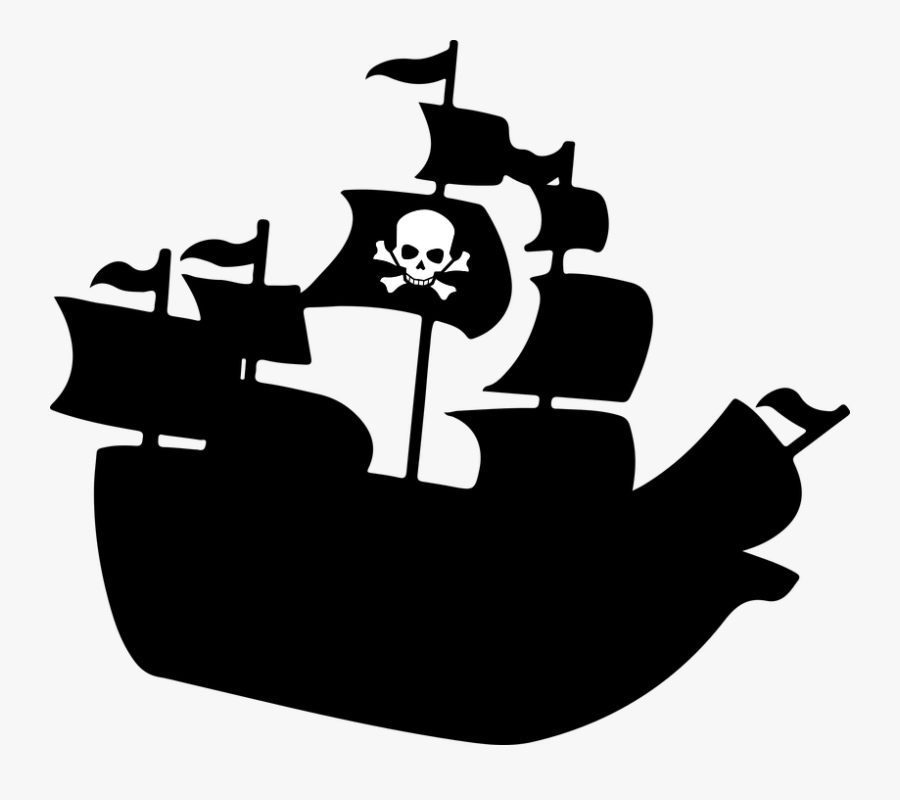 Pirate Ship Clipart Captain Hook - Pirate Ship Silhouette Png, Transparent Clipart