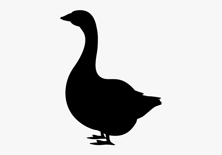 Domestic Duck Silhouette Goose Clip Art - Toulouse Goose Silhouette, Transparent Clipart