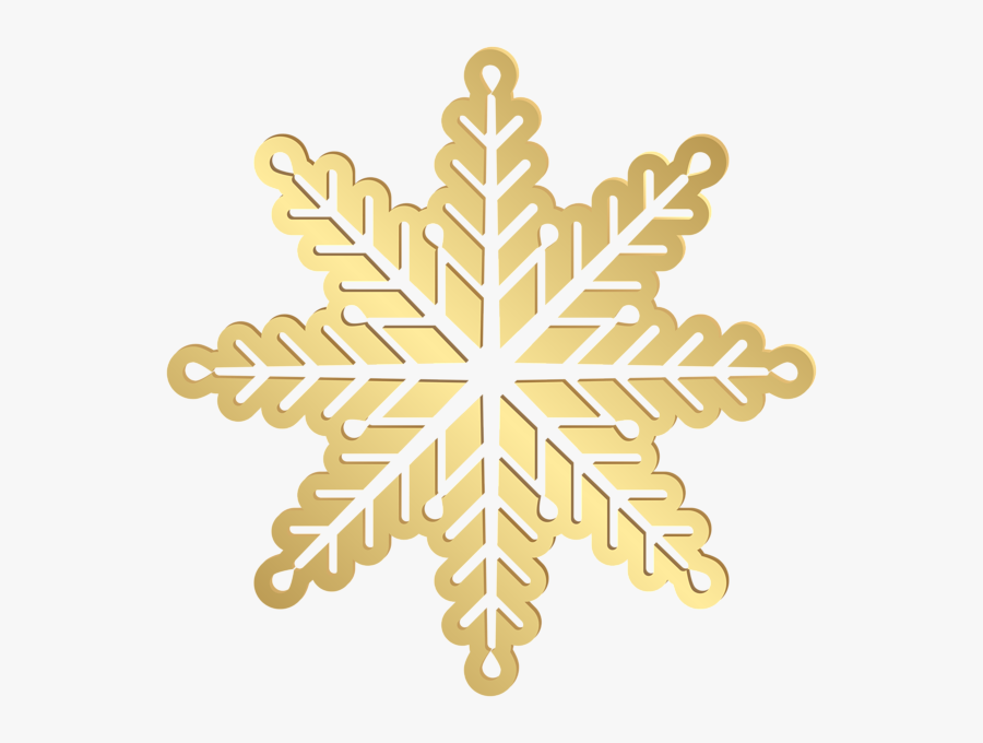 Gold Clip Art Image - Transparent Background Gold Snowflake Clipart, Transparent Clipart