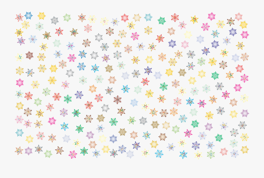 Prismatic Snowflakes Pattern 2 No Background Free Stock - Motif, Transparent Clipart