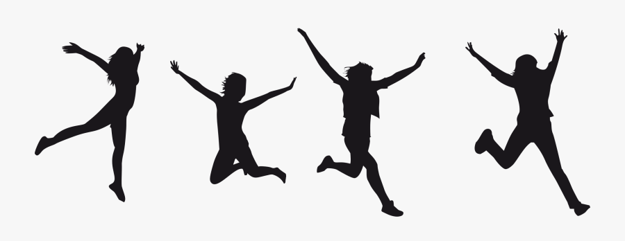 Joy Jumping Silhouette - Jumping For Joy Silhouette, Transparent Clipart