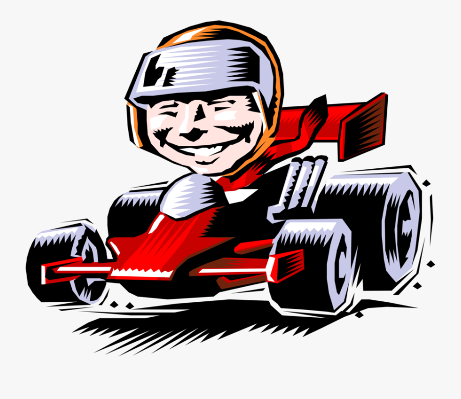 Race Car Track Clipart - Race Car Driver Cartoon, Transparent Clipart