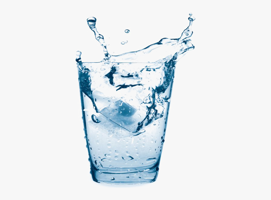 Water,drink,ice Cube,drinking Glass,carbonated Material - Glass Of Water Transparent, Transparent Clipart