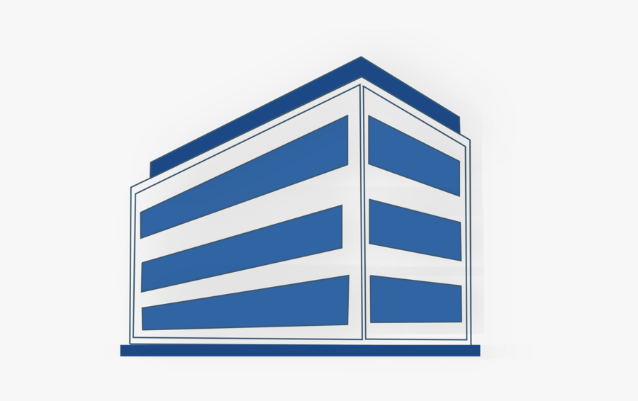 Blue,angle,area - Office Building Clip Art, Transparent Clipart