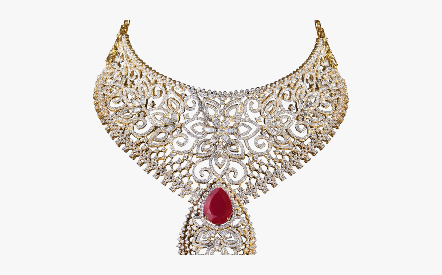 Diamond Necklace Jewellery Png, Transparent Clipart