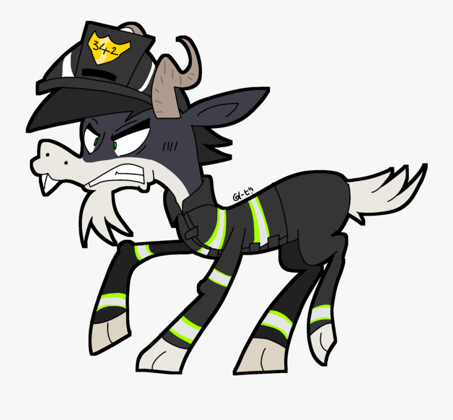 Dizzee-toaster, Firefighter, Goat, Helmet, Oc, Oc - Cartoon, Transparent Clipart