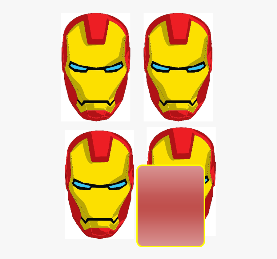 Iron Man Face Clip Art - Simple Iron Man, Transparent Clipart