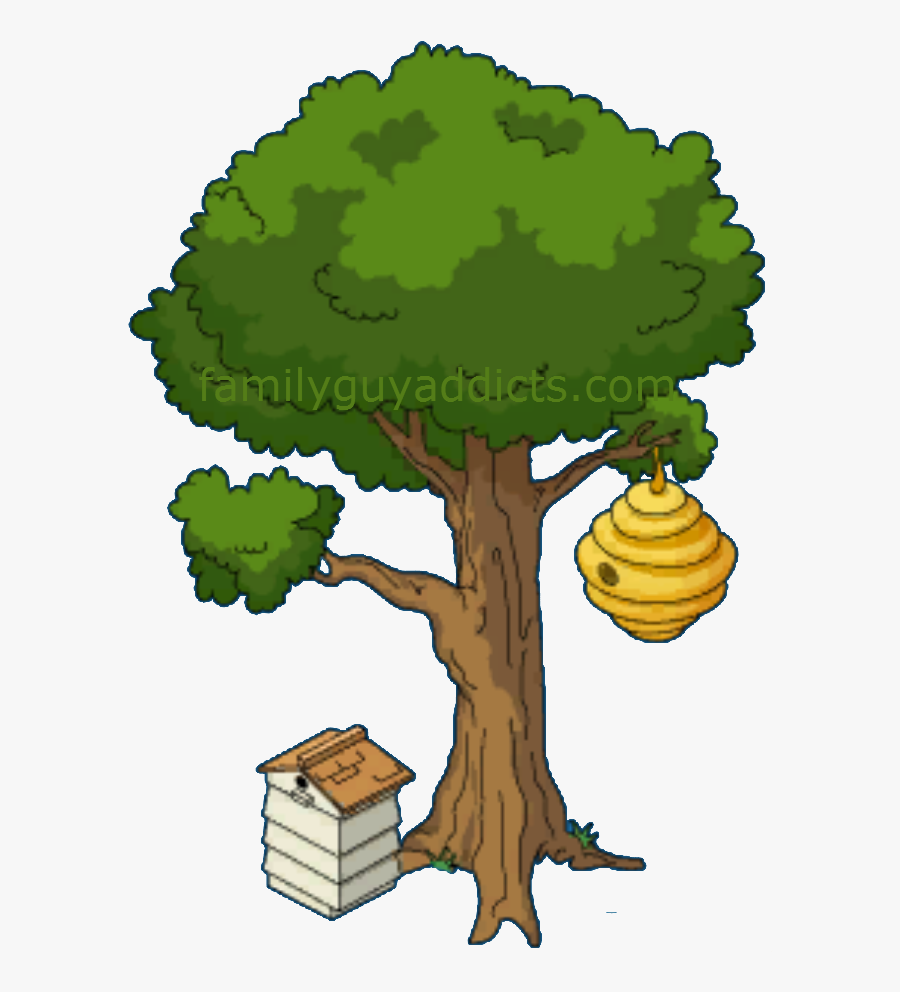 Beehive On A Tree Clipart Www Pixshark Com Images Bee - Beehive On Tree Cartoon, Transparent Clipart