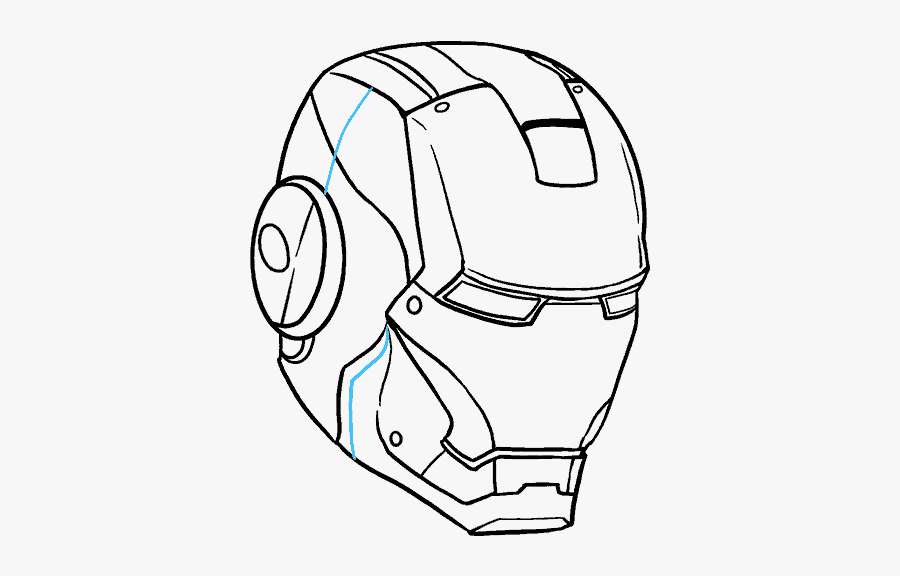 Iron Man Simple Drawing, Transparent Clipart