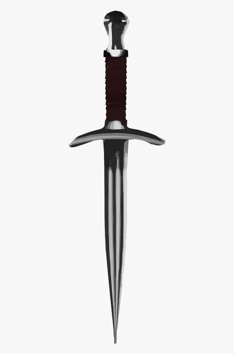 Violence Clipart Knife - Draw A Sword Pointing Down , Free Transparent