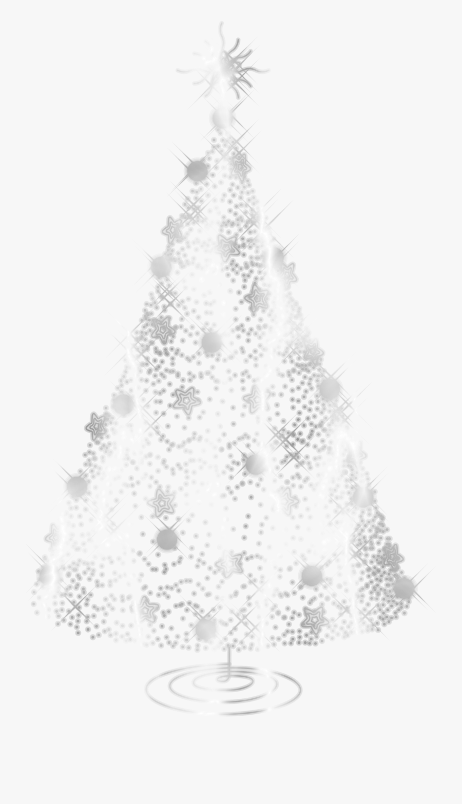 Black And White Christmas Ornament Clip Art Black And - Glittering Images Of Christmas, Transparent Clipart